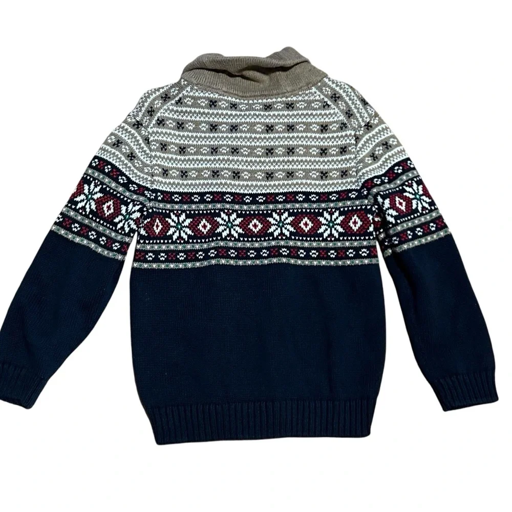 Janie & Jack Navy Brown Sweater Size 4 Boys
